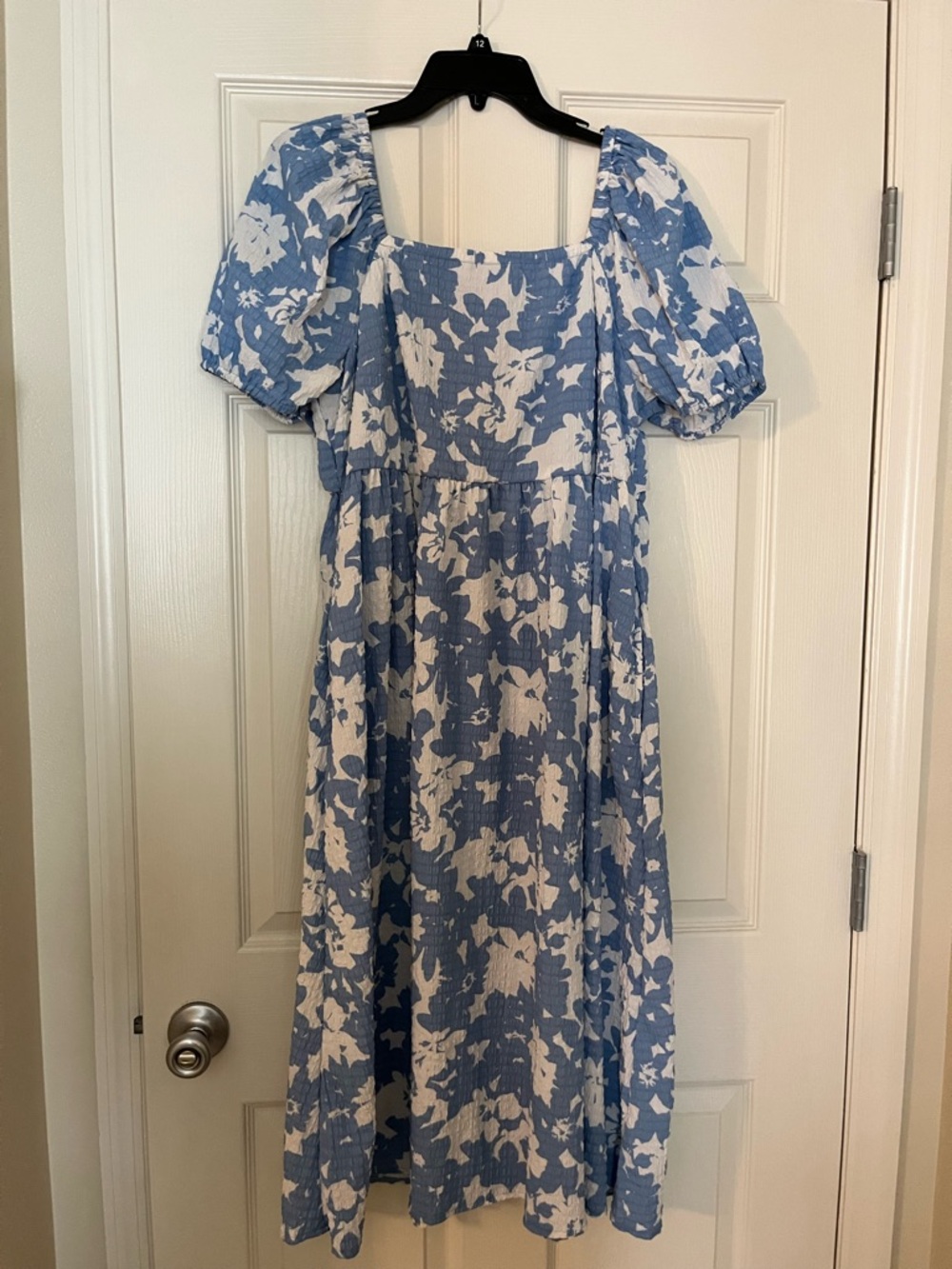 Time and Tru Floral Midi Dress with Tie Back